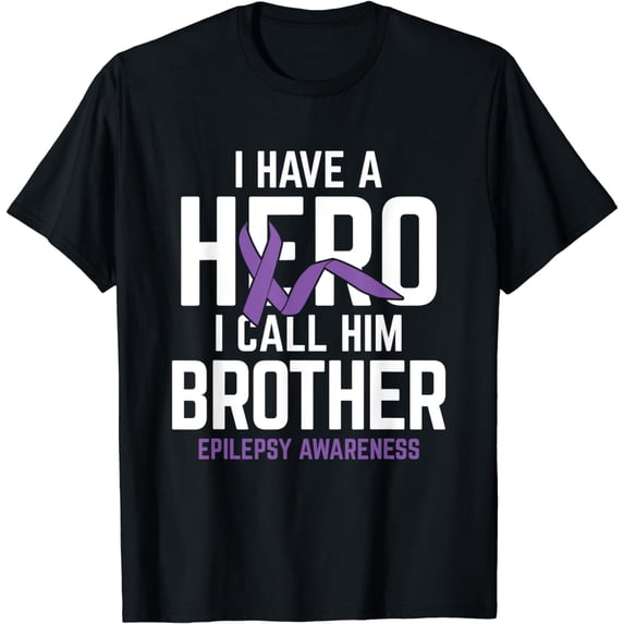 Hero Brother Epilepsy Epilepsy Awareness Epilepsy Patient T-Shirt
