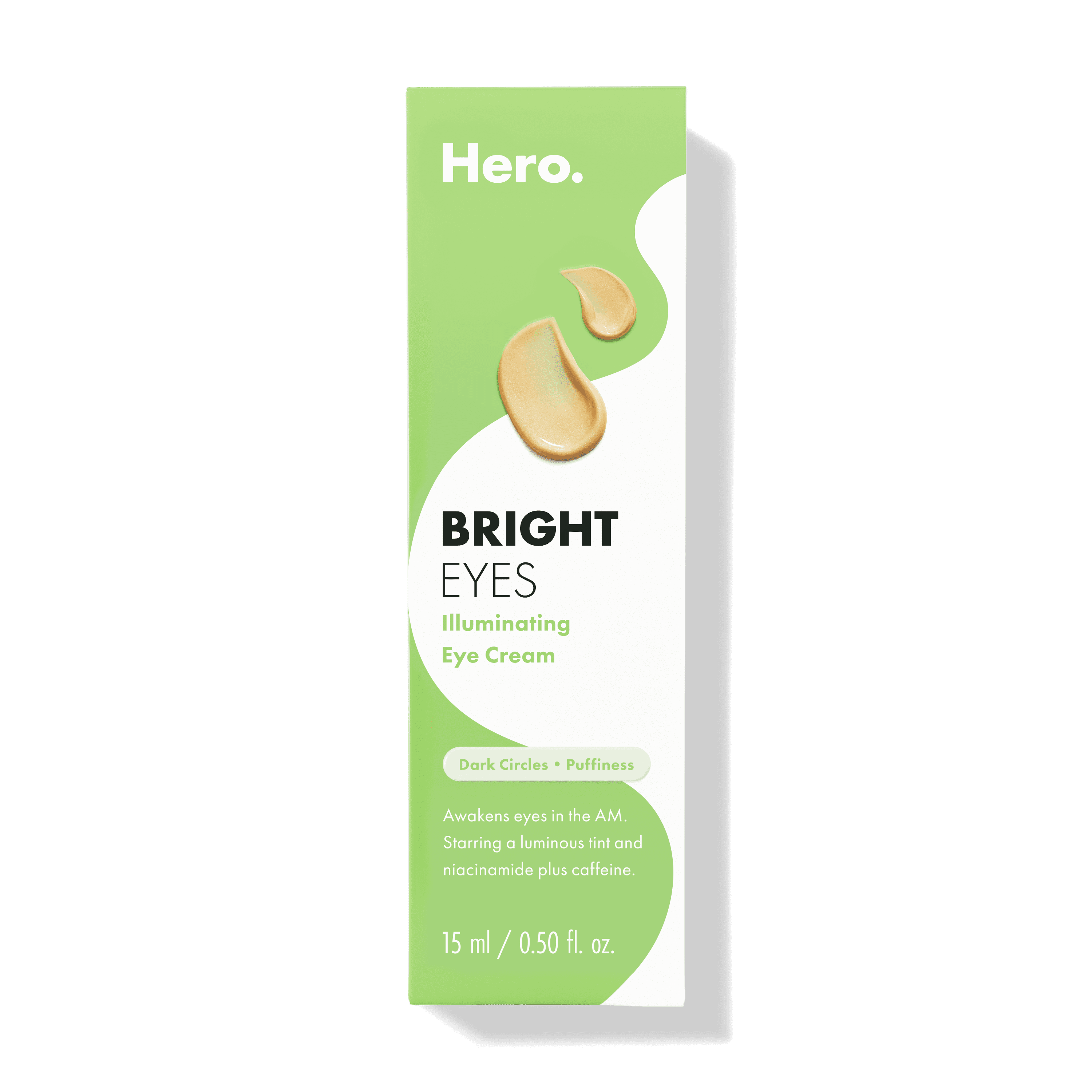 Hero Cosmetics Bright Eyes Illuminating Eye Cream - Reduces the Look of Dark Circles With Multiple Applications - Featuring a Stainless Steel Tip for a Cooling Effect (0.5 fl oz)