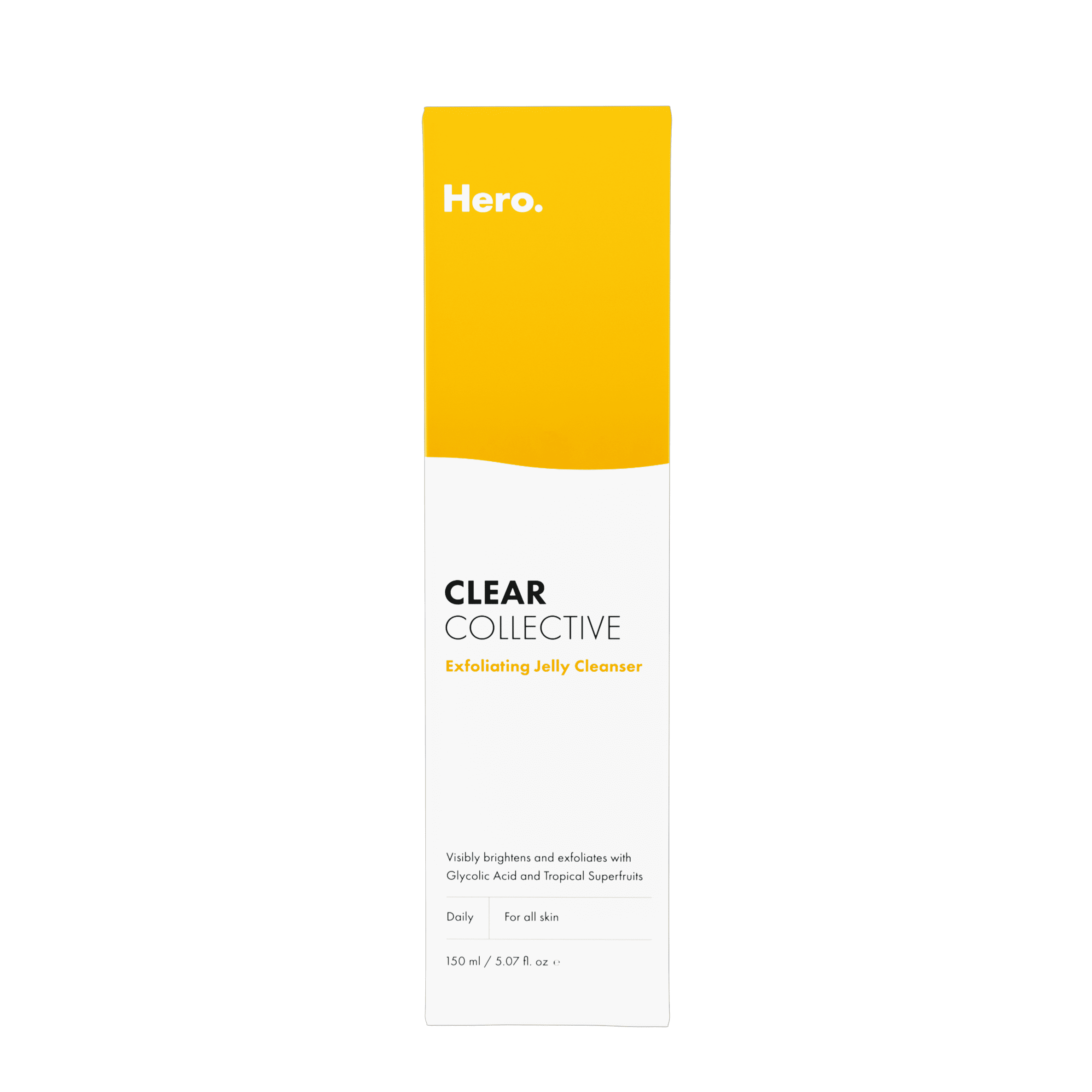 Hero Cosmetics Clear Collective Exfoliating Jelly Cleanser - Gentle Daily Foam Facial Cleanser, Removes Oil and Dead Skin(5.07 fl oz)