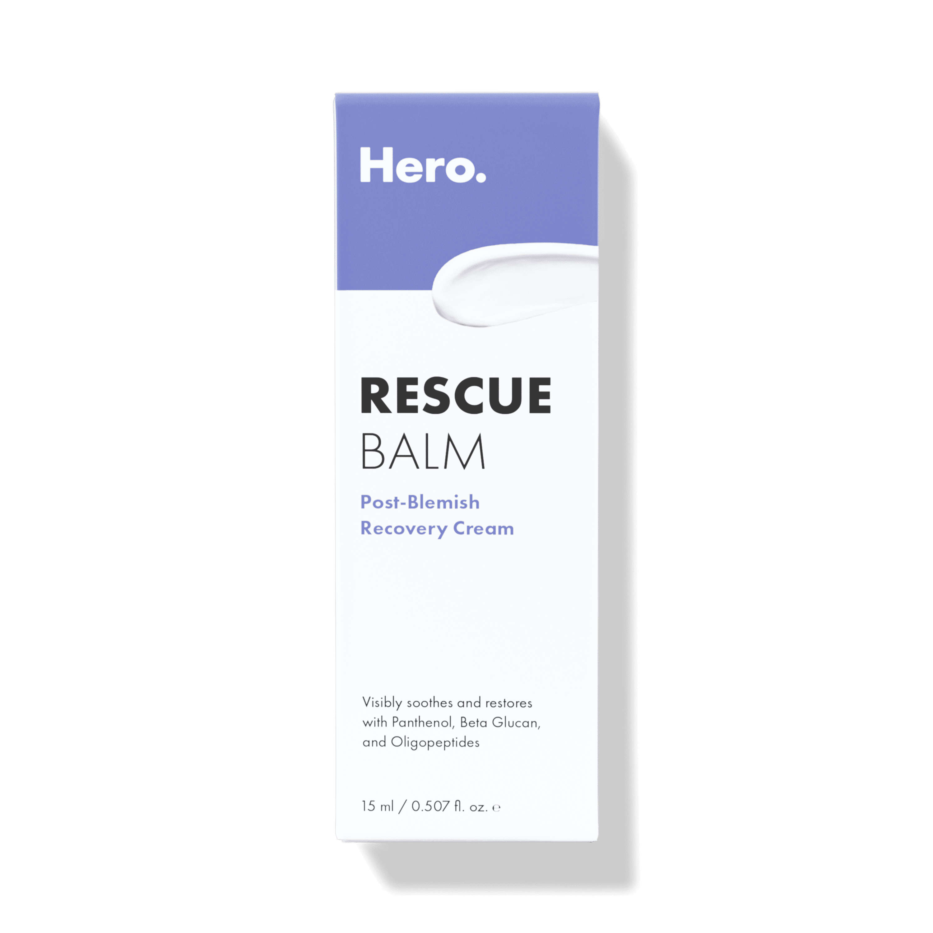 Hero Cosmetics Rescue Balm Post-Blemish Recovery Cream for Dry Red-Looking Skin, 15 ml