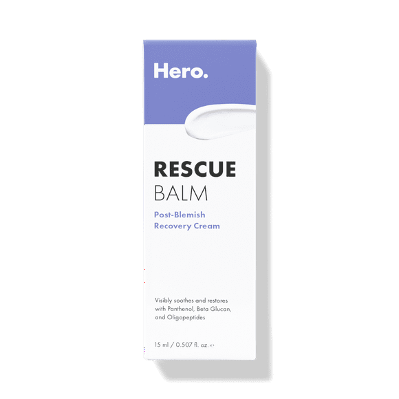 Hero Cosmetics Rescue Balm Post-Blemish Recovery Cream for Dry Red-Looking Skin, 15 ml