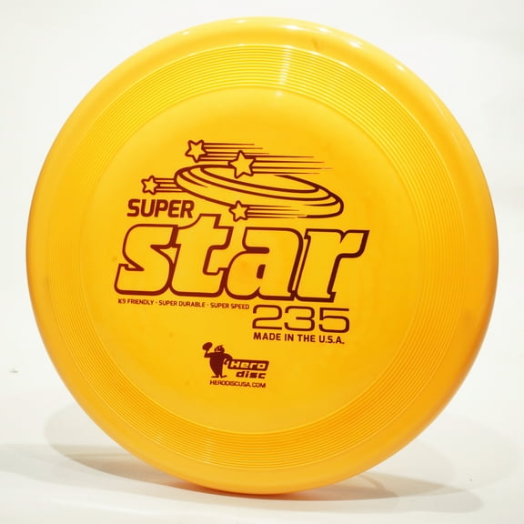 Hero Disc Super Star 235mm Dog Sport Flying Disc Yellow