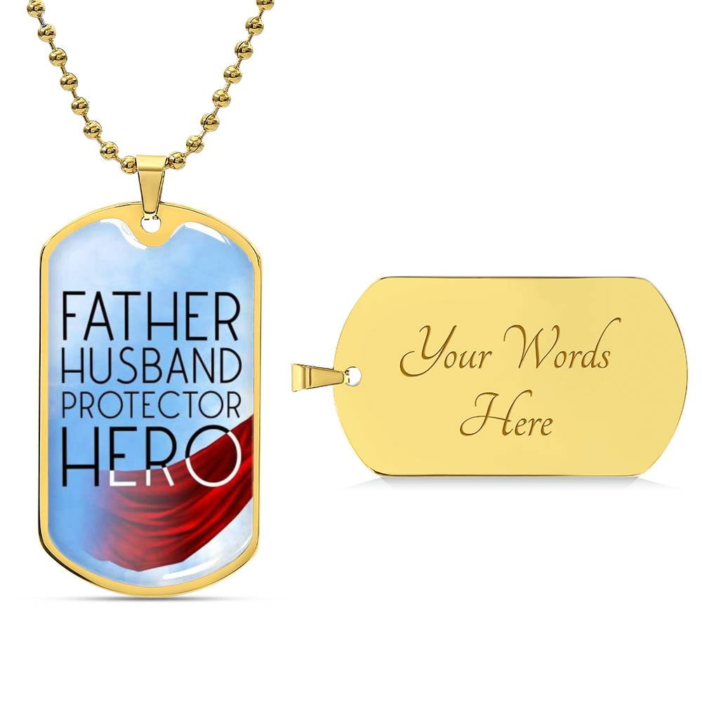 Custom Dog Tag Photo Necklace For Men - Personalized Engraved Calendar/Text & Picture Stainless Steel Gift