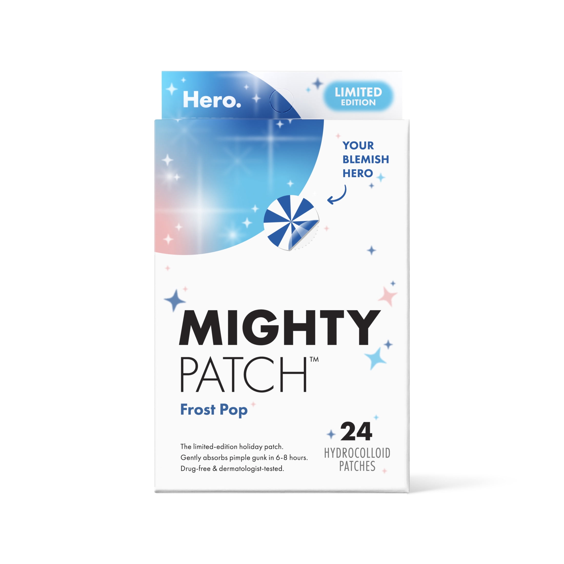 Hero Mighty Patch™ Frost Pop Limited Edition Holiday Hydrocolloid Pimple Design Patches, 24 count
