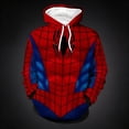 thumbnail image 1 of Hero Hoodies Pullover Spider Pattern Sweatshirts Superhero Long Sleeve Shirts with Pocket Casual Tops for Winter Deep Red M, 1 of 4