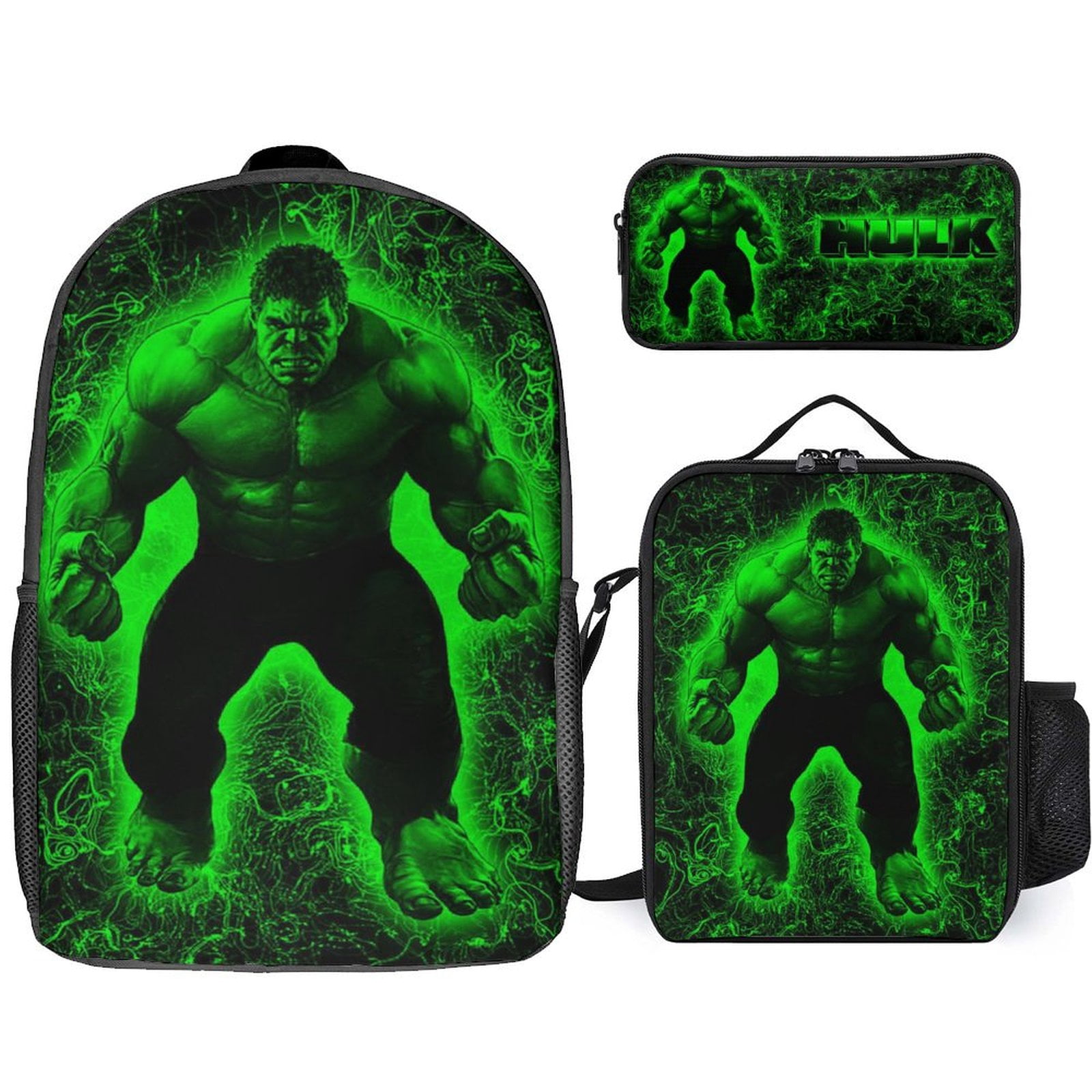 Marvel Avengers Hulk Smash Kids 5-Piece Set - 16" Backpack, Lunch Bag, Pencil Case & More