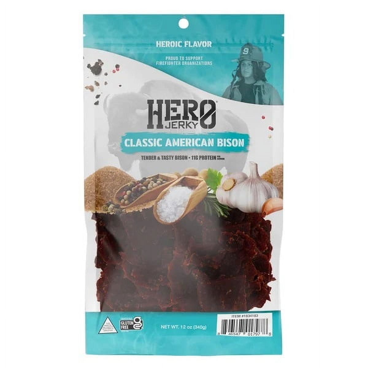 Hero Jerky Classic American Bison, 12 Ounce