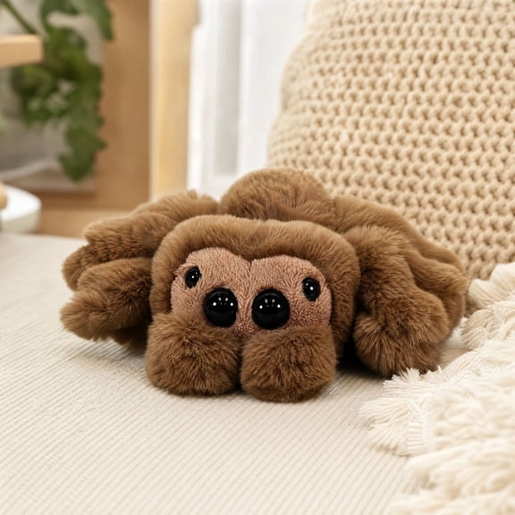 Hero Jumping Spider Plush Character Stuffed Animal Toy Soft Fuzzy Insect Doll for Halloween Desktop Decor and Gifts, 6 Inch