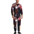 thumbnail image 1 of Hero Men's Pajama Set Sleepwear Pjs Lightweight Long Sleeve Crewneck Shirts and Bottoms Soft Comfy Sleep Sets L, 1 of 5