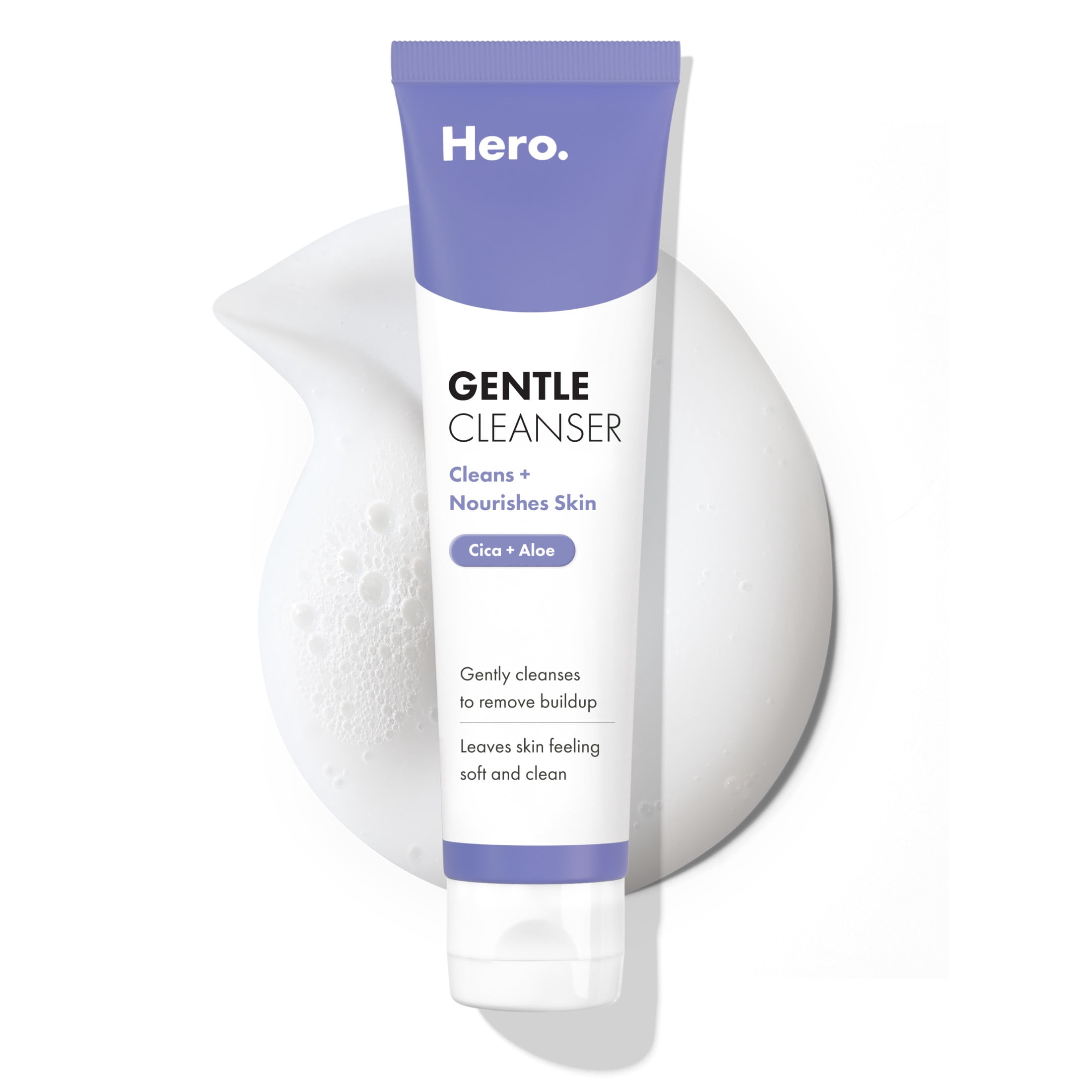 Hero Cosmetics Gentle Facial Cleanser, Suitable for Sensitive Skin, 5.07 fl oz