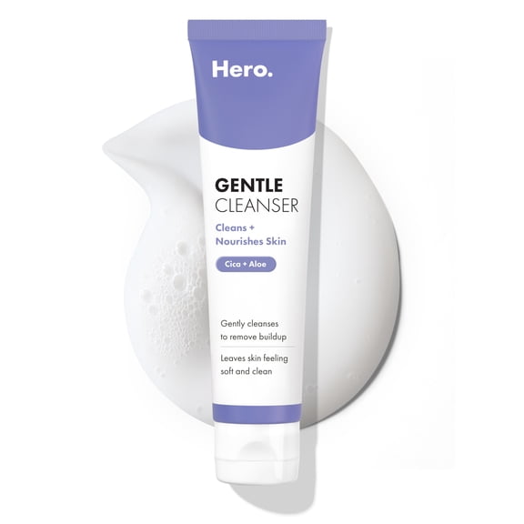 Hero Cosmetics Gentle Cleanser with Cica, Aloe for Daily Cleansing, 150 ml / 5.07 fl oz