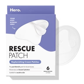Hero Cosmetics Rescue Patch, Cream Patch for Moisturizing Post-Blemish Dryness, 6 count