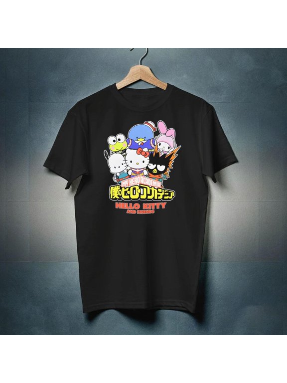 Hero School Kitty Friends Shirt – Cute Anime Crossover Graphic Tee New Instock-TH1825