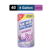 Hero Small Trash Bags, 4 Gallon, 40 Bags (Lavender Scent)
