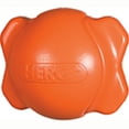 thumbnail image 1 of Hero Squeakhles, Soft Rubber Dog Toy With Squeaker, Fun To Chew, Chase & Fetch (Bone Ball, Large, Orange), 1 of 2