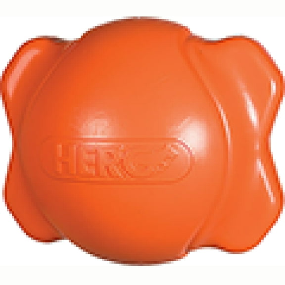 Hero Squeakhles, Soft Rubber Dog Toy With Squeaker, Fun To Chew, Chase & Fetch (Bone Ball, Large, Orange)