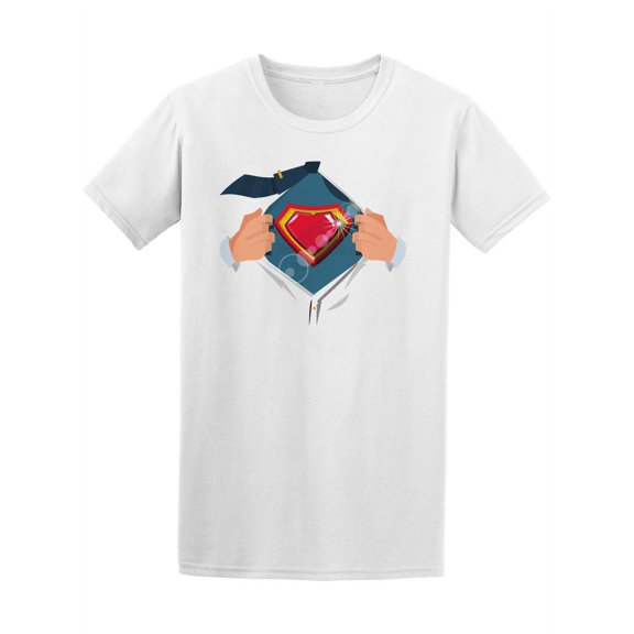 Hero Style Heart Symbol Love Tee Men's - Men T-Shirt, Large