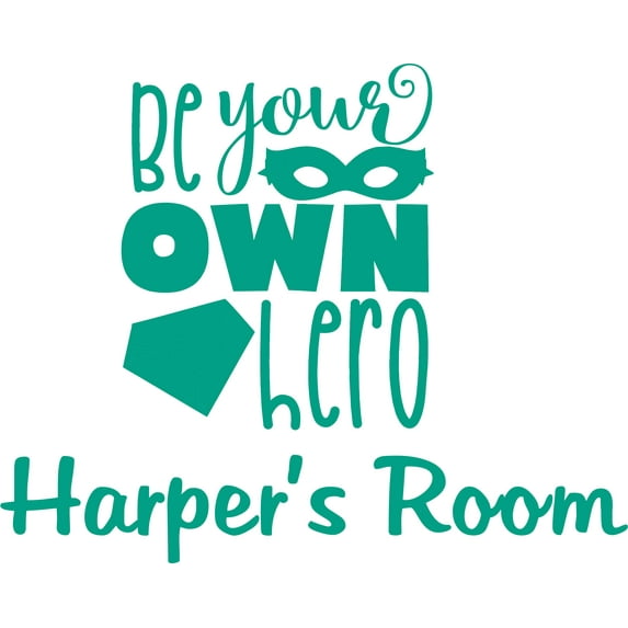 Be Your Own Hero Super Heroes Quote Customized Wall Decal - Custom Vinyl Wall Art - Personalized Name - Baby Girls Boys Kids Bedroom Wall Decal Room Decor Wall Stickers Decoration Size (20x40 inch)