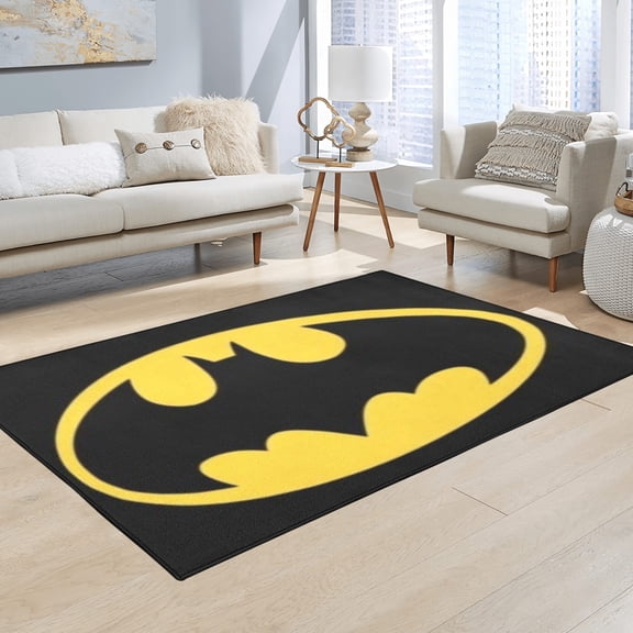 Hero Symbol Print Area Rug, 62.99" 47.24" Non-Slip Washable Floor Mat for Living Room, Bedroom & Bathroom