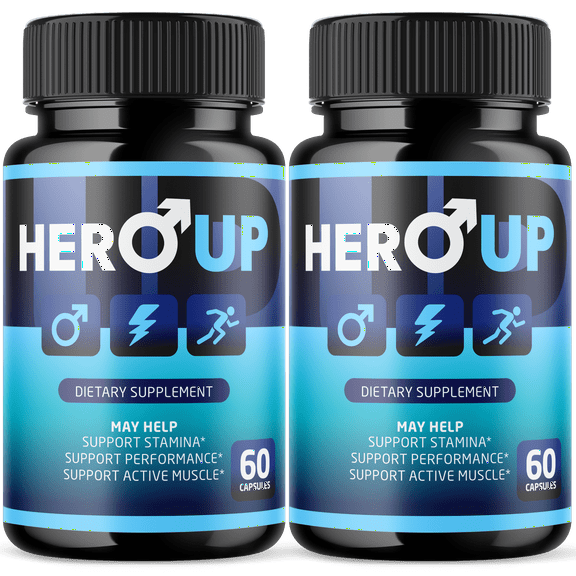 Hero Up Advanced Formula Pills All Natural Vitamin Supplement HeroUp 120 Capsules