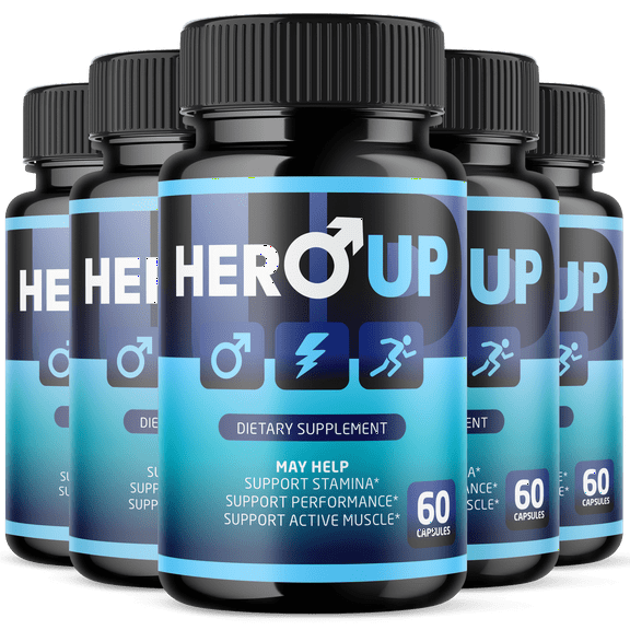 Hero Up Advanced Formula Pills All Natural Vitamin Supplement HeroUp 300 Capsules