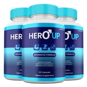 Hero Up Capsules, High Potency HeroUp Supplement Pills, All Natural Formula 3 Month Supply 3 Pack