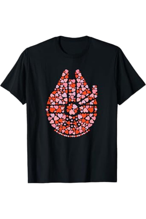 Hero Valentine'S Day Millennium Falcon Love Hearts T-Shirt Unisex S To 5XL