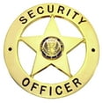 thumbnail image 1 of Hero’s Pride 2-1/8" Round Security Officer Badge, Enameled & Plated, Pin Back – Gold Finish, 1 of 4