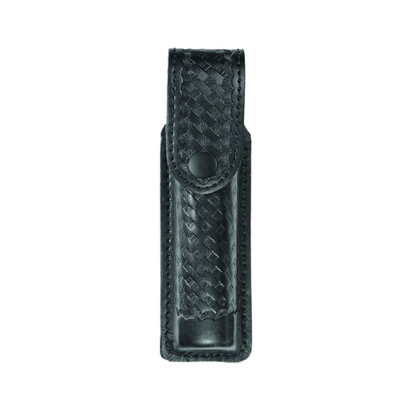 Hero's Pride AirTek Flashlight Case – Compact, Basket Weave, Black Snap