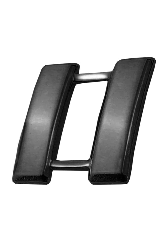 CAPTAIN Mini Smooth Insignia Pins, Black Finish, 3/4" High, Pair