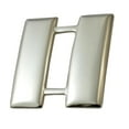 thumbnail image 1 of Hero’s Pride Captain Insignia – Smooth Silver Finish, Pin & Safety Catch, 1" High, Set of 2, 1 of 4