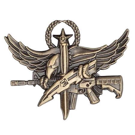 Hero’s Pride Center Mass® SWAT Operator Insignia Pin, 1.5" x 1", Clutch Back, Antique Gold Finish, Master Rank