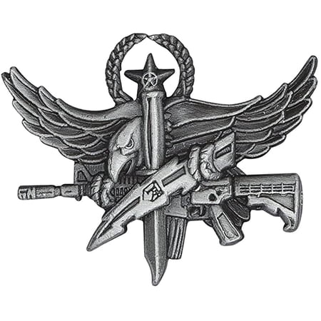 Hero’s Pride Center Mass® SWAT Operator Insignia Pin, 1.5" x 1", Clutch Back, Antique Silver Finish, Master Rank