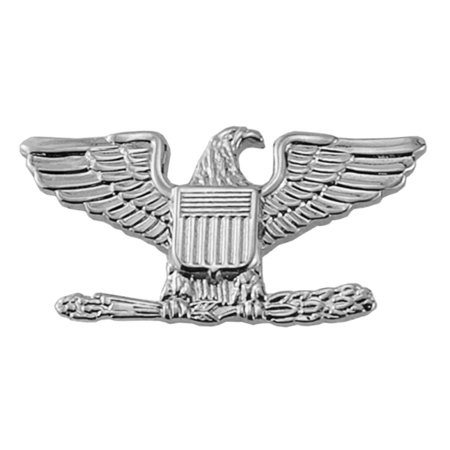 Hero’s Pride Colonel Insignia Pin – Mini 3/4", Set of 2, Silver Finish