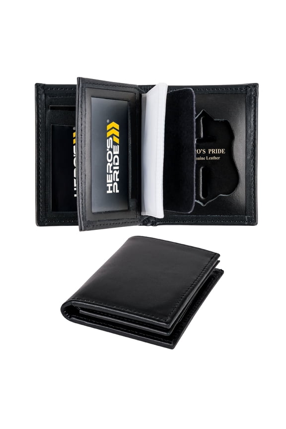 Deluxe Bi-Fold ID Wallet – Fits Shield Badge, 2" x 3"
