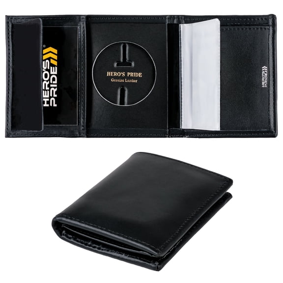Hero’s Pride Deluxe Tri-Fold Wallet, Recessed Cutout for 2-1/4" Circle Badge
