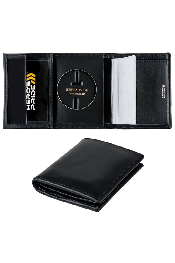 Hero’s Pride Deluxe Tri-Fold Wallet, Recessed Cutout for 2-1/4" Circle Badge