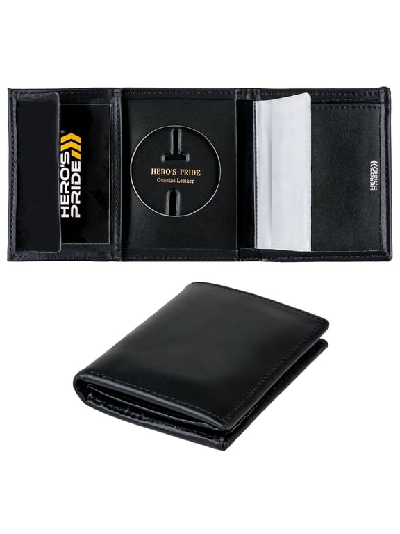 Hero’s Pride Deluxe Tri-Fold Wallet, Recessed Cutout for 2-1/4" Circle Badge