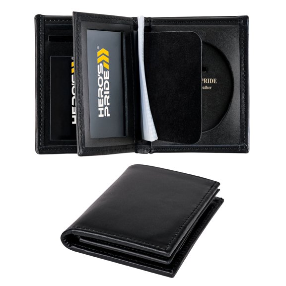 Hero's Pride Deluxe Bi-Fold ID Wallet – Fits Oval Badge, 2-1/4" x 3"