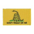 thumbnail image 1 of Hero's Pride "Don't Tread on Me" Patch, Gold with Gold Border, Hook Backing, 1 of 3
