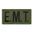 thumbnail image 1 of Hero's Pride E.M.T. Chest Patch, Hook Backing, Black/Olive Drab, 4" x 2", 1 of 4