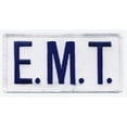 thumbnail image 1 of Hero's Pride E.M.T. Chest Patch, Hook Backing, Royal Blue/White, 4" x 2", 1 of 4