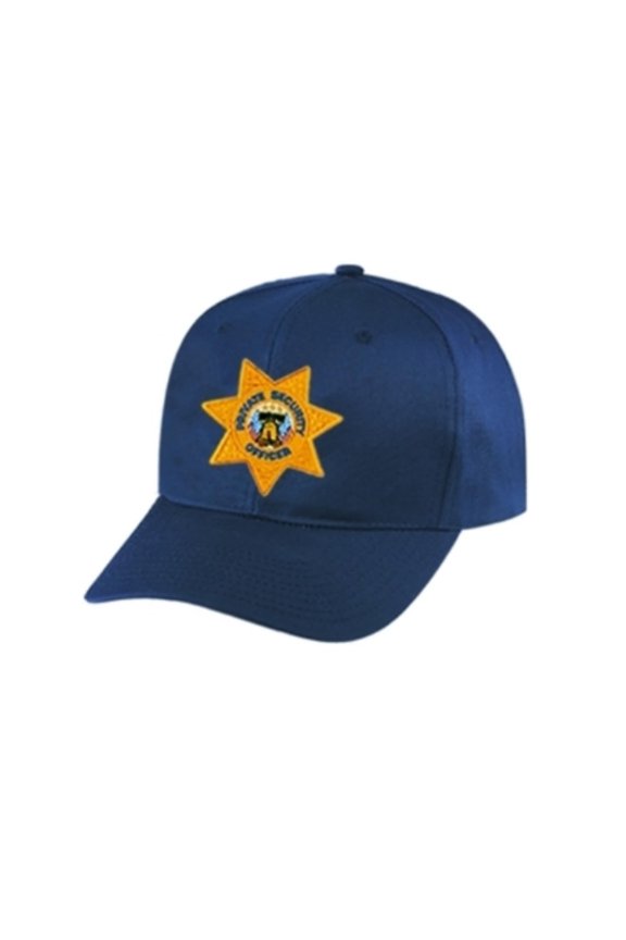 Embroidered Cap, Adjustable 6-Panel Cotton Twill, Navy with Gold Border