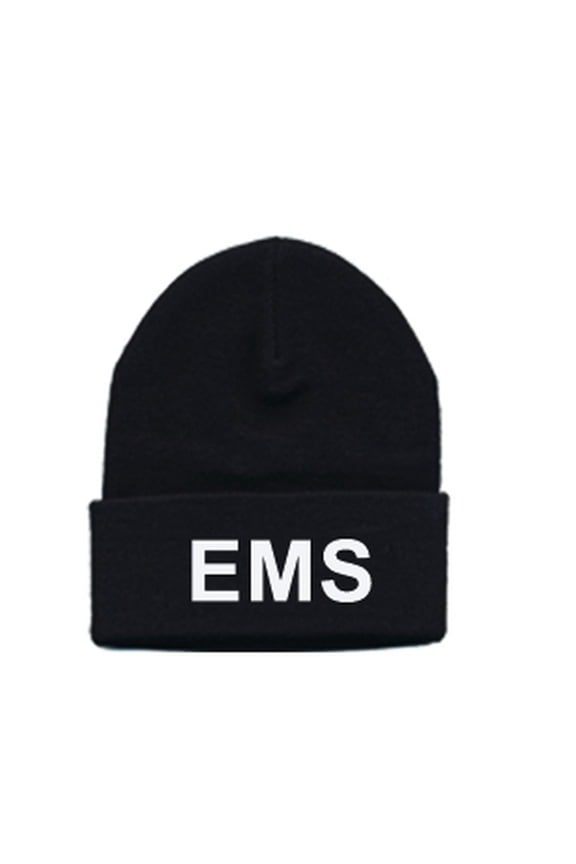 Heros Pride Embroidered Watch Cap, EMS, Black/White, One Size