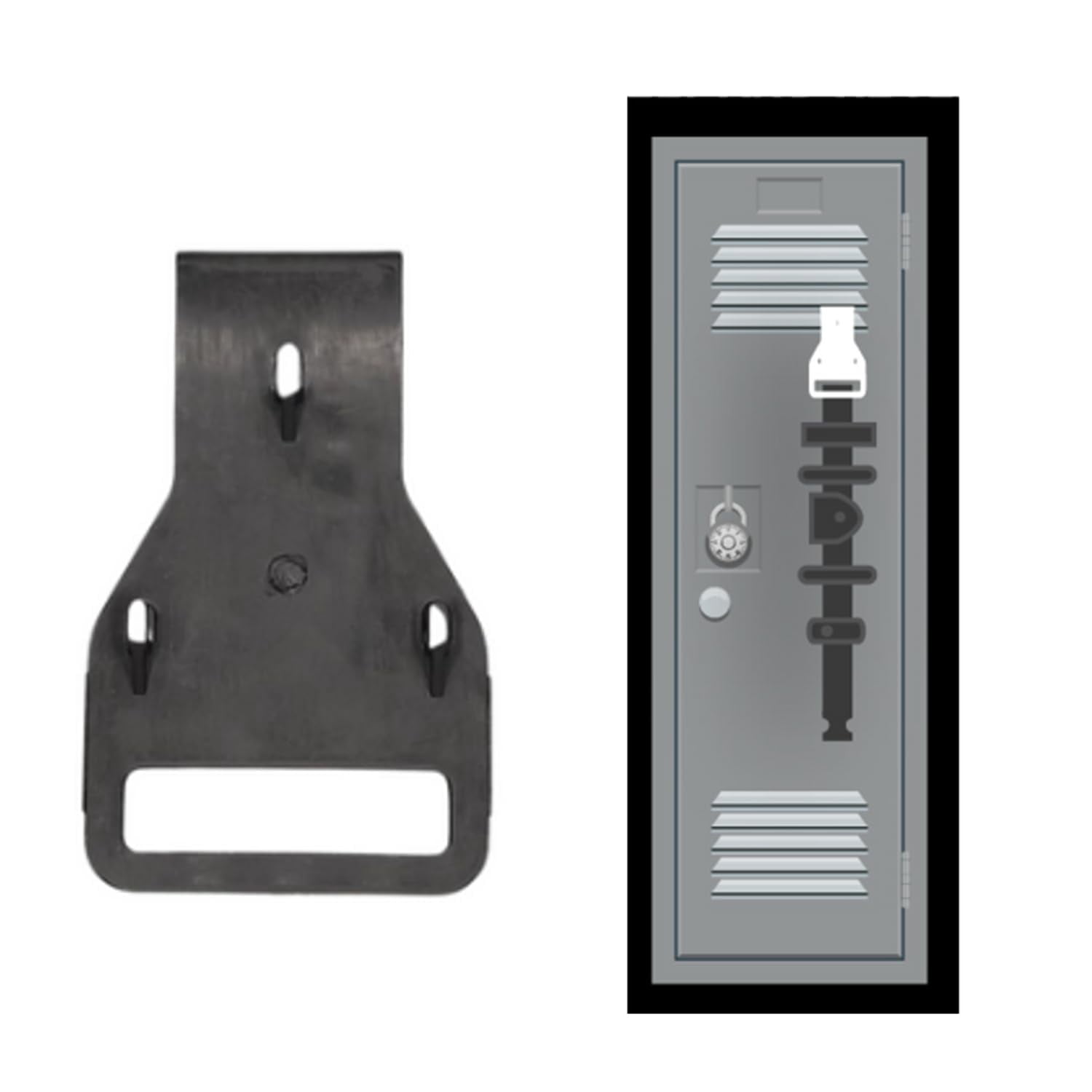 Hero's Pride Locker Clip for Belt and Gear Storage, Holds Up to 75 lbs