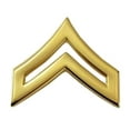 thumbnail image 1 of Hero’s Pride Mini CPL Chevron Pin – Pointed, Gold Finish, Pair, 3/4", Clutch Backs, 1 of 4