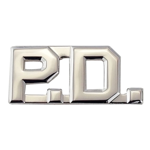 Hero's Pride P.D. Die Struck Letters – Silver Finish – 1/2" – Pair