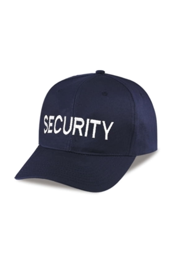 Graphic Embroidered Cap, Adjustable 6-Panel Cotton Twill, Navy with White Border