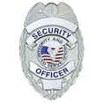thumbnail image 1 of Hero’s Pride Security Officer Badge, Enameled, Silver Finish, 2-1/4x3-1/8, 1 of 4