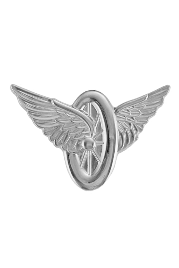 Hero’s Pride Wheel & Wings Lapel Pin, Silver Finish – 1-5/16" x 1", Pair